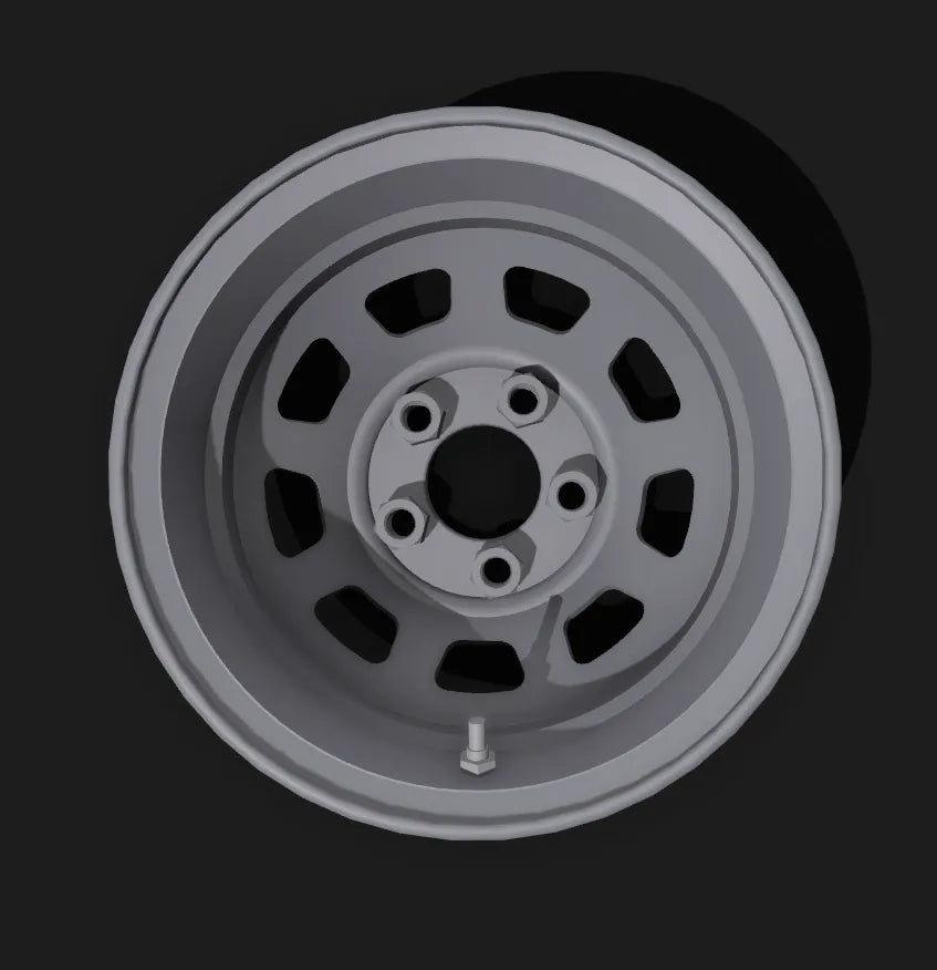 9 Hole Wheels - Smaller Holes Bassett Style - 2 Piece - Set of 4