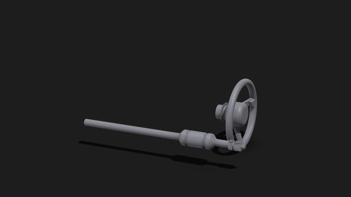 Old School Steering Shaft with Padding (Includes Wheel)