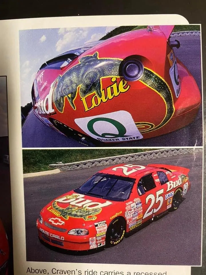 1997 Ricky Craven Budweiser Louie The Lizard Monte Carlo Decals with Dash Set