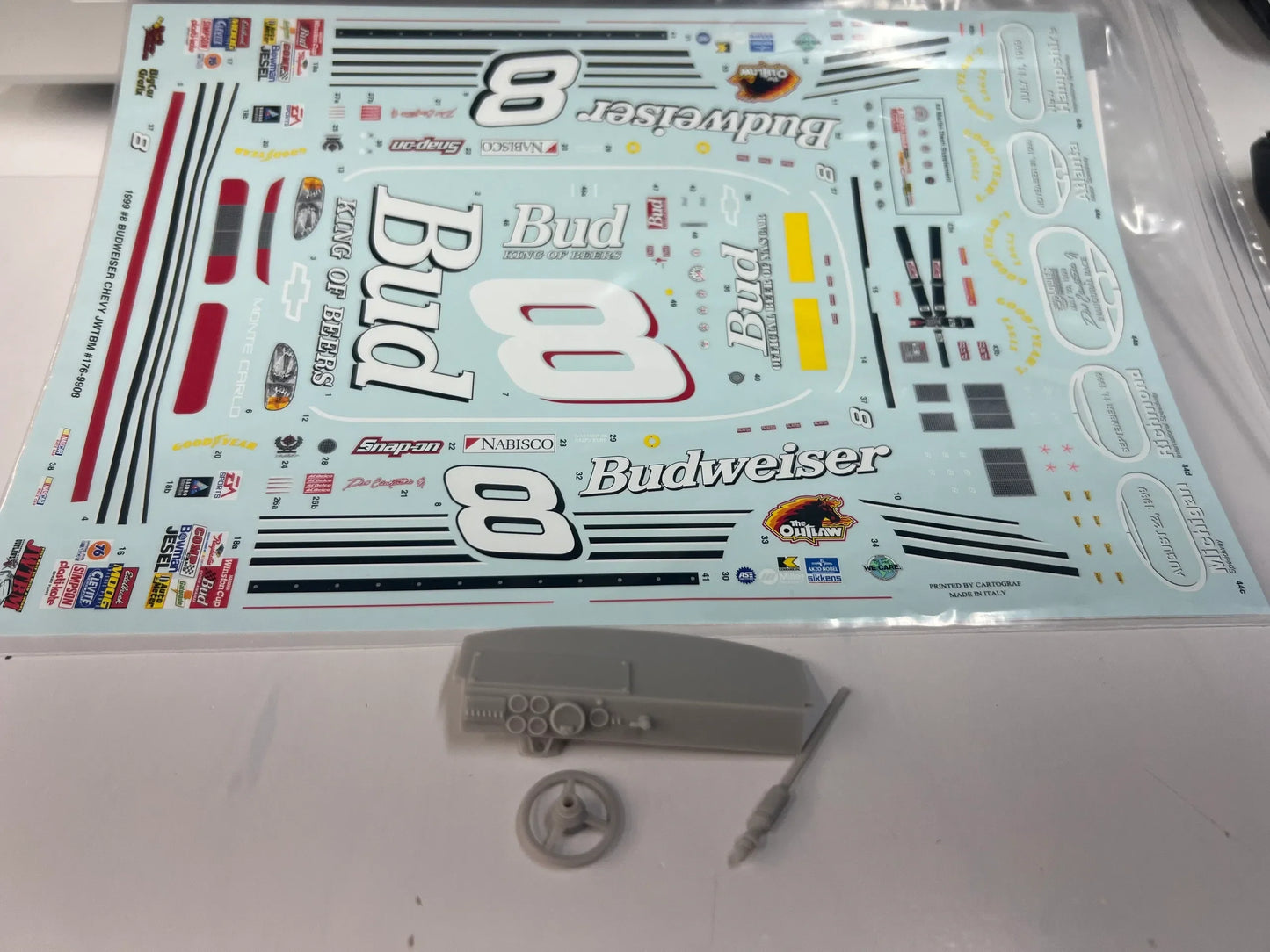 1999 #8 Budweiser Chevy JWTBM Decals with Dash Set