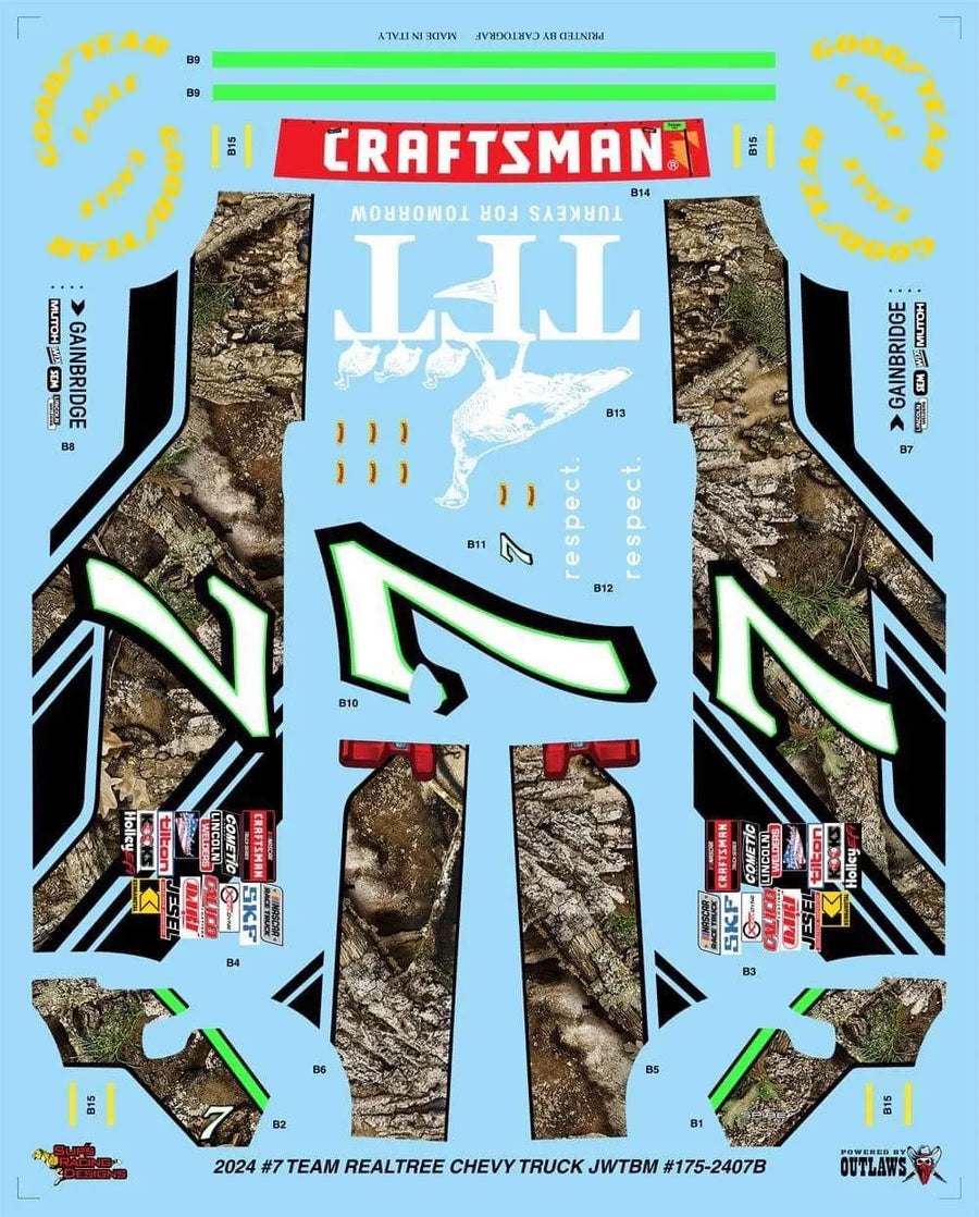 2024 Kyle Busch Team Realtree Chevy Silverado Decal Set