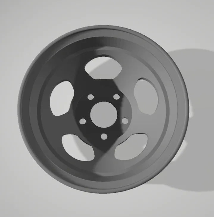 5 Hole Wheel - Bassett Style - 2 Piece - Set of 4