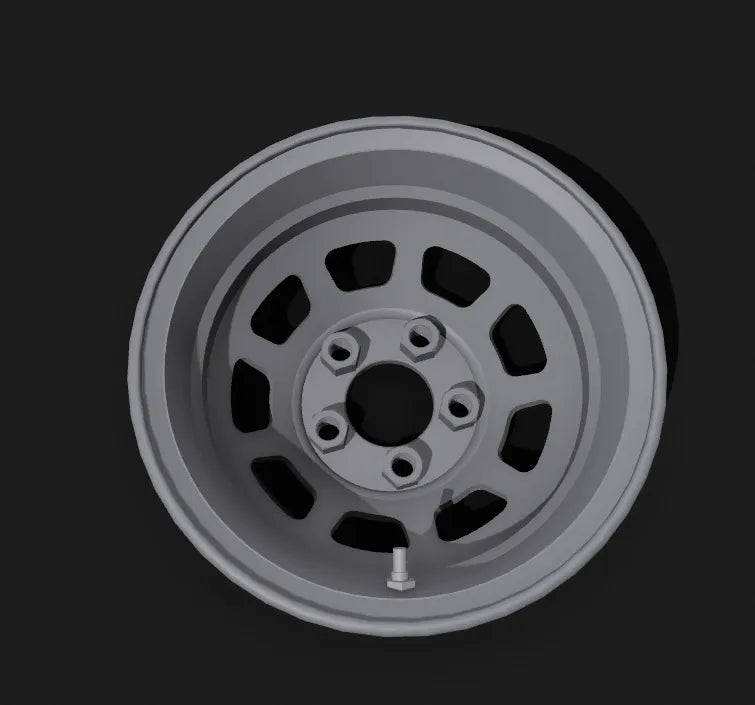 9 Hole Wheel - Bigger Holes - 2 Piece - for use with separate hubs.