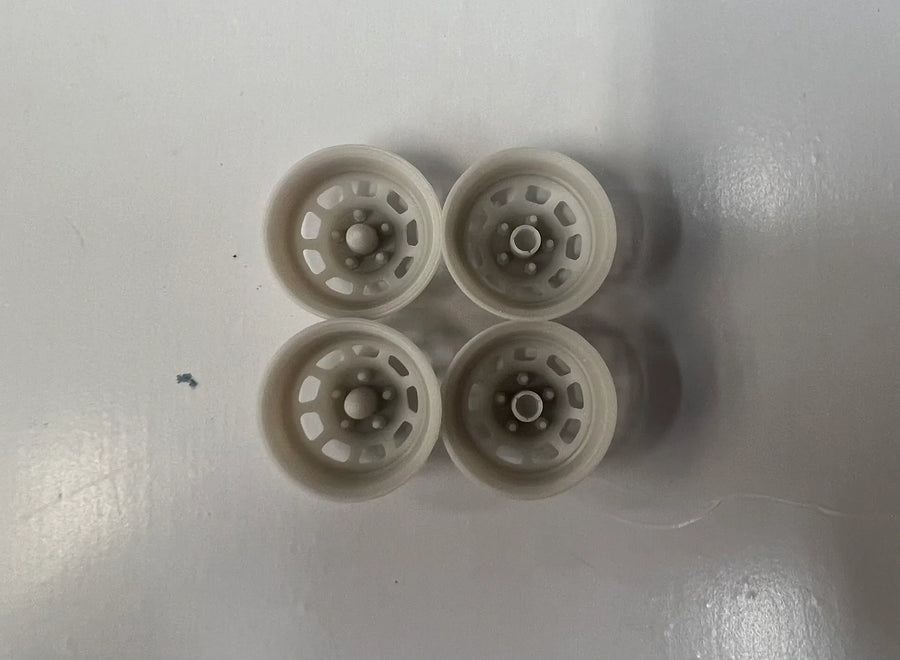 9 Hole Wheels with Hubs - Larger Holes - Set of 4