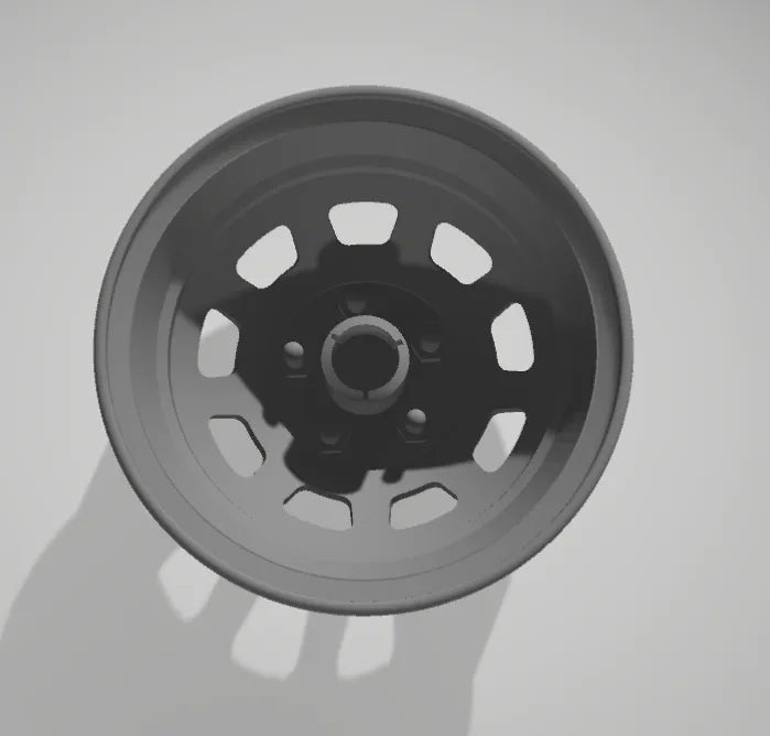 9 Hole Wheels with Hubs - Smaller Holes - Set of 4