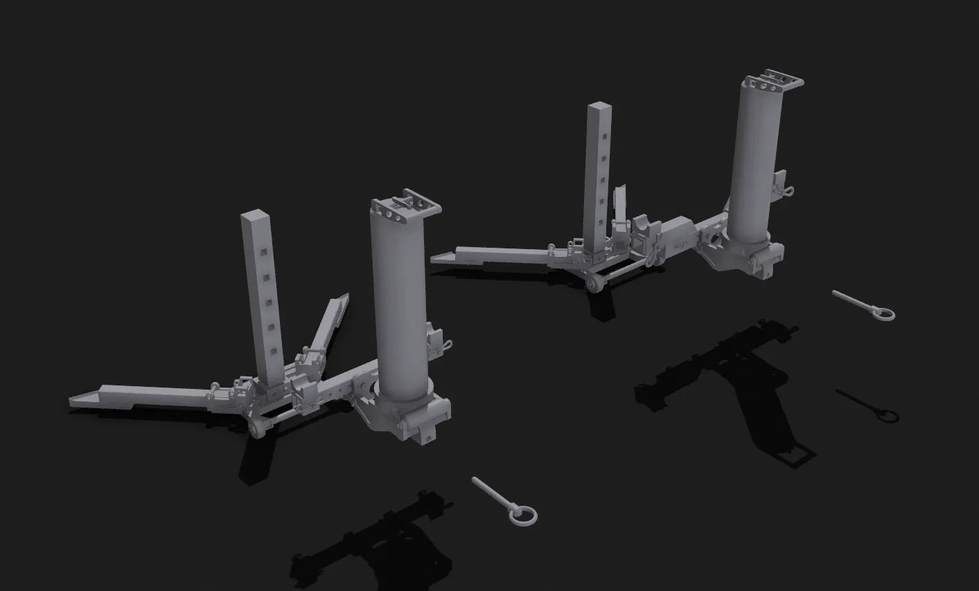 Air Jacks - Complete Set - Front and Rear - 6 Pieces