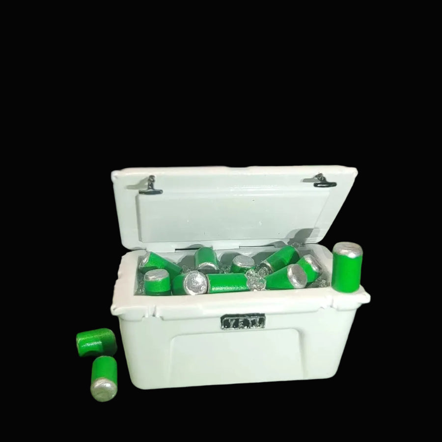 Cooler with Lid and 12 Cans