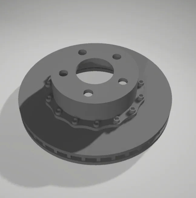 Hubs, Rotors, Calipers and 2 Piece Aero Wheel Combo Set (Set of 4)