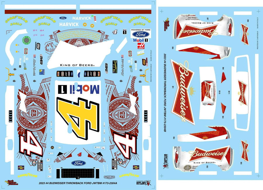 Kevin Harvick Budweiser Homestead Throwback - JWTBM Powered By Outlaws