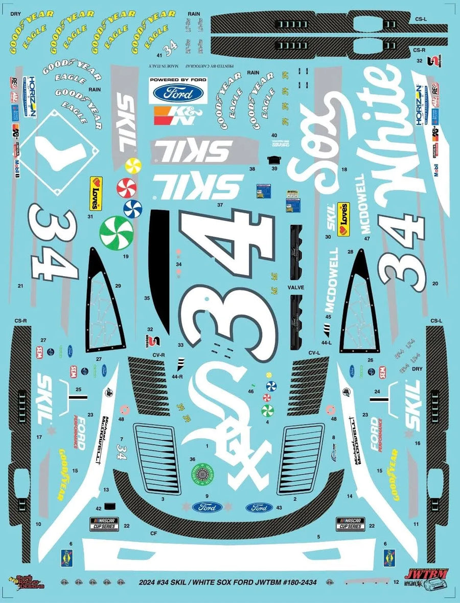 Michael McDowell 2024 Chicago White Sox Scheme Decals by JWTBM