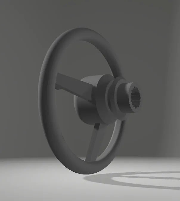 Steering Wheel with Radio Button and Quick Connect Detail