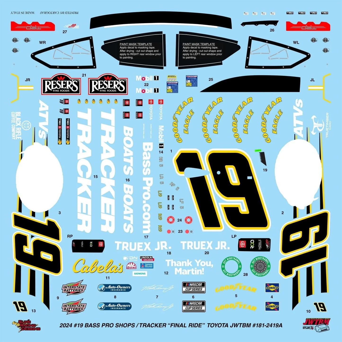 Truex Jr Yota Last Ride Combo